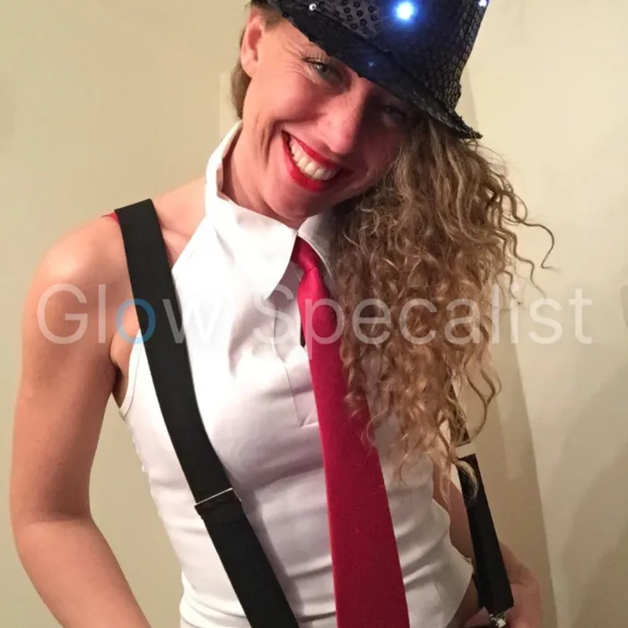 Glow Specialist BRETELS - WIT - NIET LICHTGEVEND