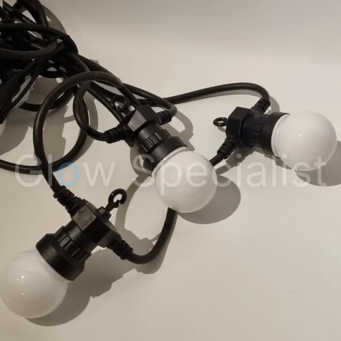 FESTOON LIGHT - 5 M - 10 LED LIGHTS - OPAL - WARM WHITE - IP44
