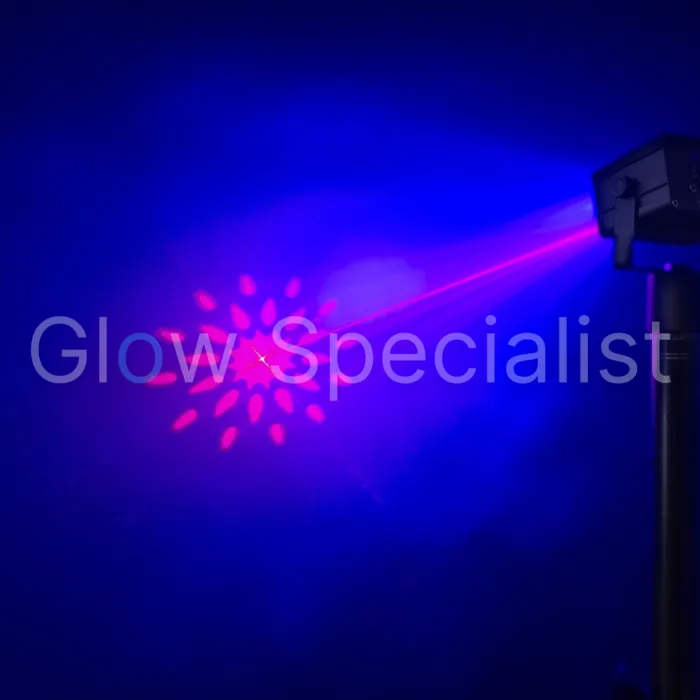 BeamZ BeamZ Athena Gobo Laser – Battery Powered Compact Laser with Gobo & LED Effects
