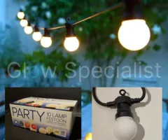 PRIKKABEL - 5 M - 10 LED LAMPEN - OPAAL - WARM WIT - IP44