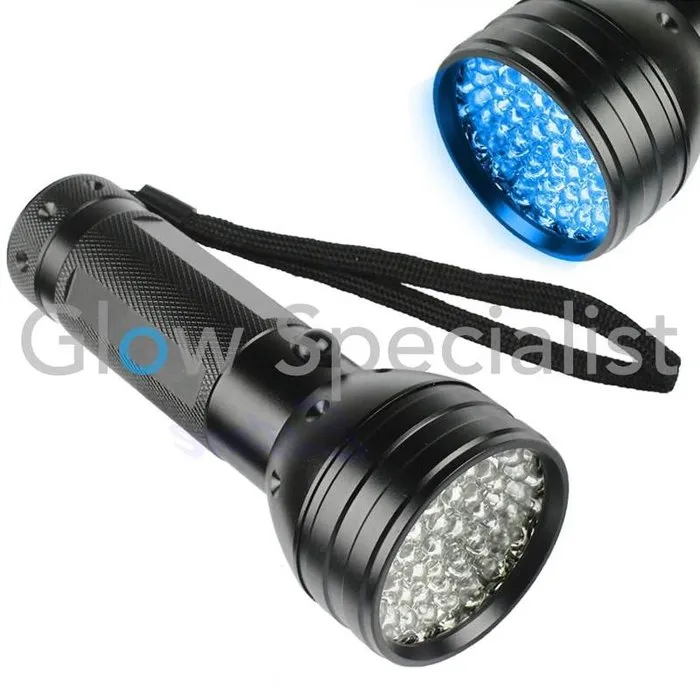 Glow Specialist UV Flashlight 51 LED – 395nm – Powerful Blacklight