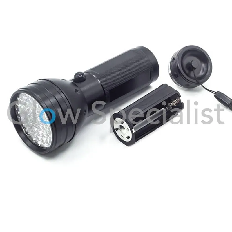 Glow Specialist UV Flashlight 51 LED – 395nm – Powerful Blacklight