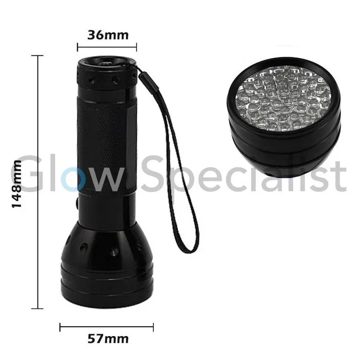 Glow Specialist UV Zaklamp 51 LED – 395nm – Krachtige Blacklight