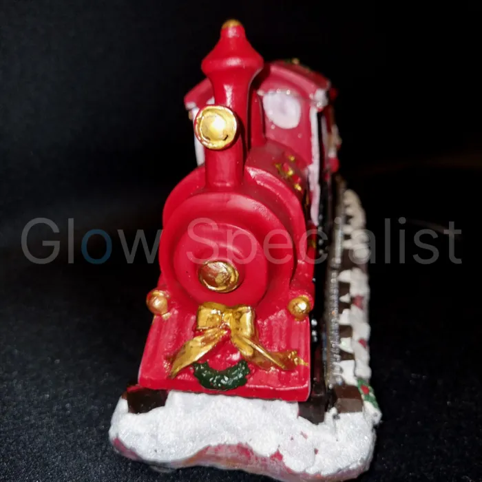 KERST TREIN MET ROTERENDE LED WIELEN - MET ADAPTER