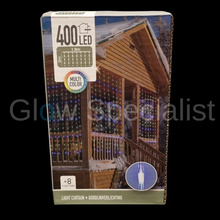 LIGHT CURTAIN - 400 LEDS - 8 FUNCTIONS - 1.90 M - MULTICOLOR - IP44