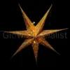 CHRISTMAS STAR WITH LIGHTS - 60 CM - GOLD OR SILVER - 10 LEDS