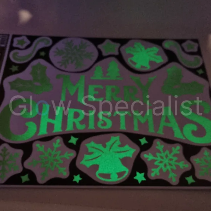 CHRISTMAS - GLOW IN THE DARK WINDOW STICKERS - 2 SETS
