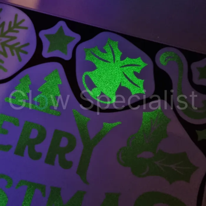 CHRISTMAS - GLOW IN THE DARK WINDOW STICKERS - 2 SETS