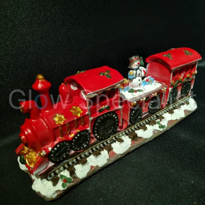 CHRISTMAS TRAIN WITH ROTATING LED WHEELS -  WITH ADAPTER