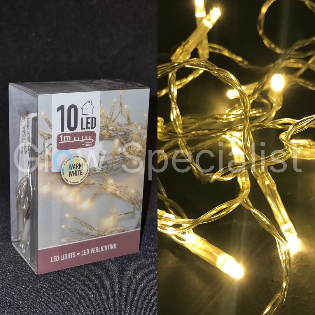 LED LIGHTS - 10 LIGHTS - WARM WHITE