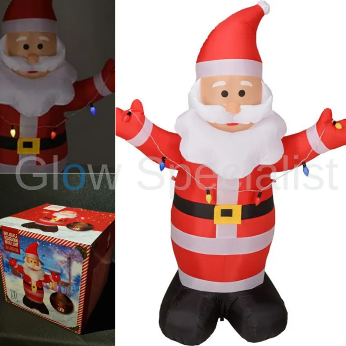 OPBLAASBARE KERSTMAN MET VERLICHTING - 190 CM