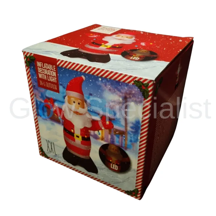 OPBLAASBARE KERSTMAN MET VERLICHTING - 190 CM