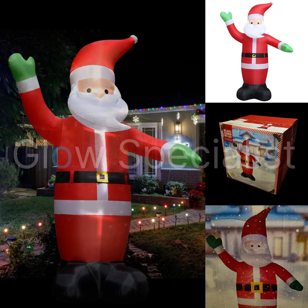 Europalms INFLATABLE GIANT SANTA WITH LIGHT - 400 CM