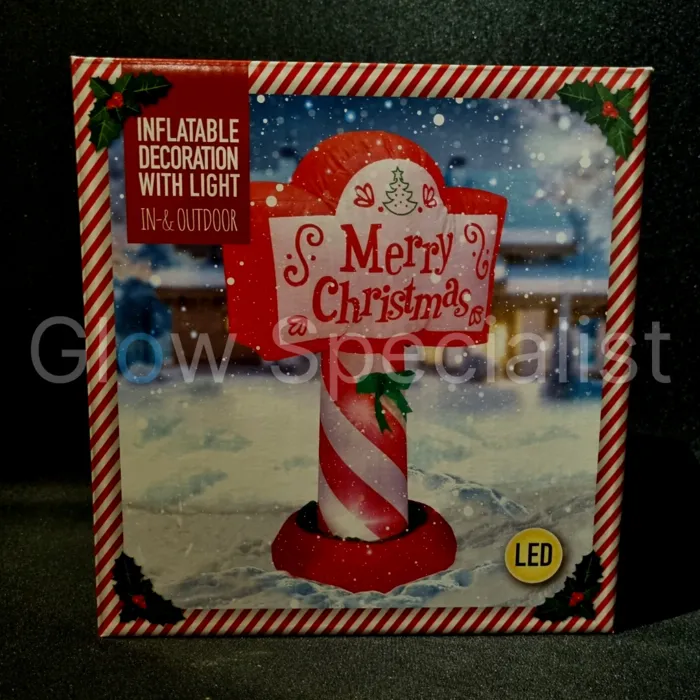 Europalms INFLATABLE CHRISTMAS SIGN WITH LIGHT - 120 CM