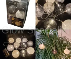 DECORATIVE LED LIGHTING WITH 10 BALLS - WARM WHITE
