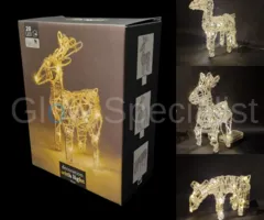DECORATION WITH LIGHT - REINDEER - 20 LEDS - TIMER