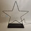 BLACK METAL STAR ON BASE - 40 LEDS - 40 CM