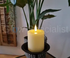 Simuflame SIMUFLAME  LED CANDLE -  DELUXE - WITH REMOTE CONTROL - 10 CM - IVORY