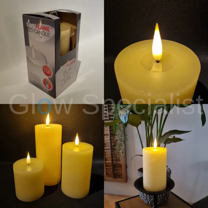 Simuflame SIMUFLAME LED KAARS  - DELUXE - MET AFSTANDSBEDIENING - 15 CM - IVOOR