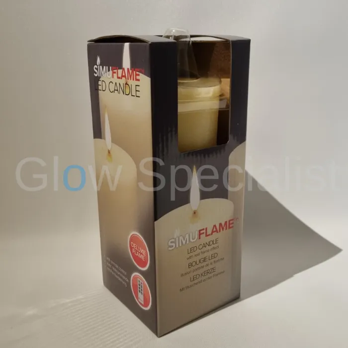 Simuflame SIMUFLAME  LED CANDLE -  DELUXE - WITH REMOTE CONTROL - 20 CM - IVORY