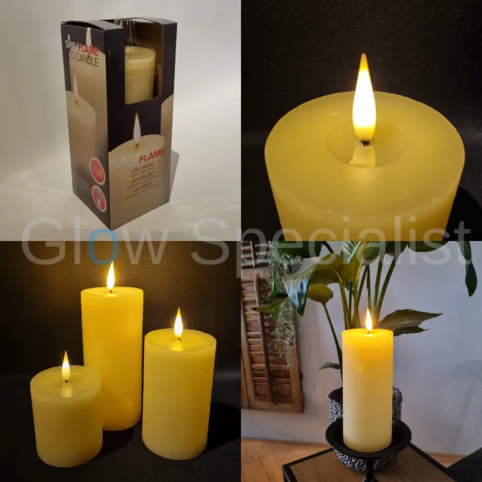 Simuflame SIMUFLAME LED KAARS  - DELUXE - MET AFSTANDSBEDIENING - 20 CM - IVOOR