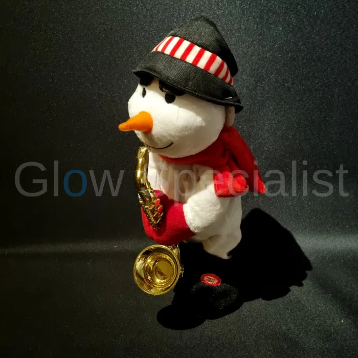CHRISTMAS FIGURE WITH SAXOPHONE - WITH SOUND AND MOTION - ASSORTED