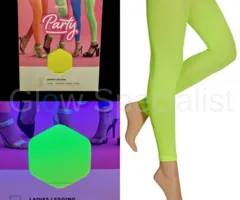 Apollo UV / BLACKLIGHT LEGGING - NEON GEEL -  60 DEN