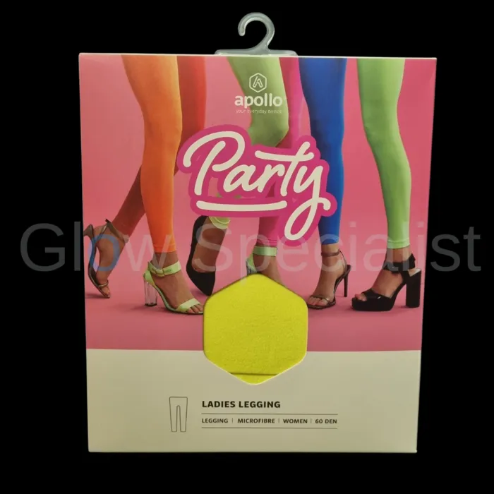 Apollo UV / BLACKLIGHT LEGGING - NEON GEEL -  60 DEN
