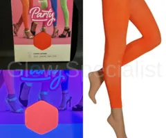UV / BLACKLIGHT TIGHTS - NEON ORANGE - 60 DEN