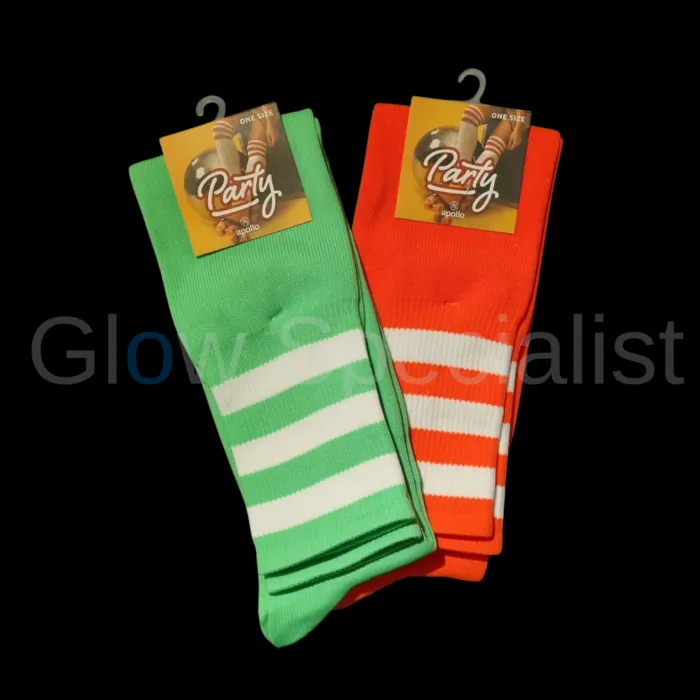 Apollo UV / BLACKLIGHT NEON SPORTSOKKEN / KNIEKOUSEN