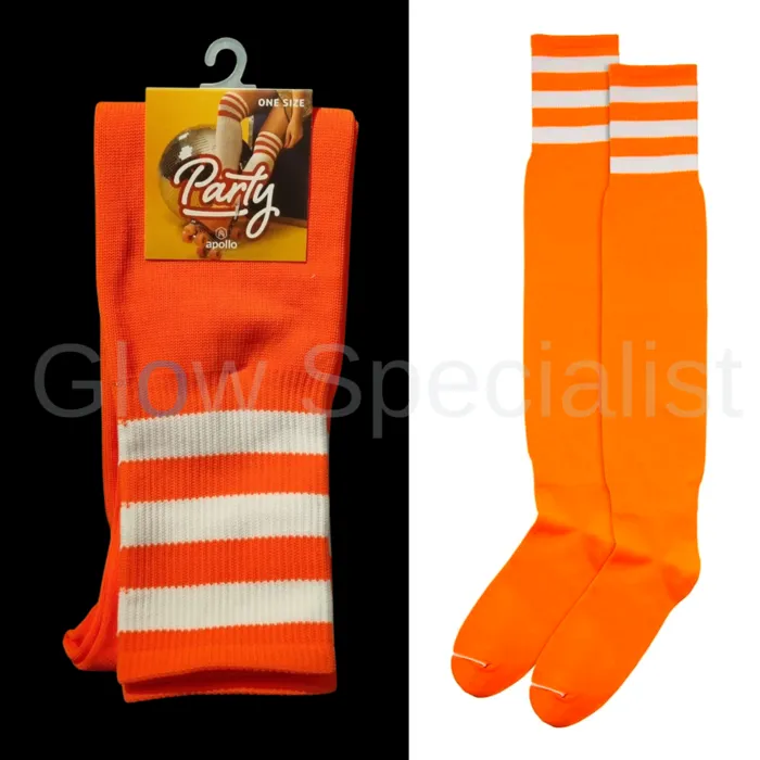 Apollo UV / NEON BLACKLIGHT SPORT SOCKS / KNEE SOCKS