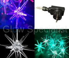 LICHTGORDIJN MET 7 ACRYL LED STERREN - COLORCHANGING - IP44