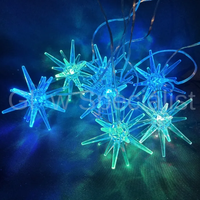 LIGHT CURTAIN WITH 7 ACRYLIC LED STARS - COLORCHANGING - IP44
