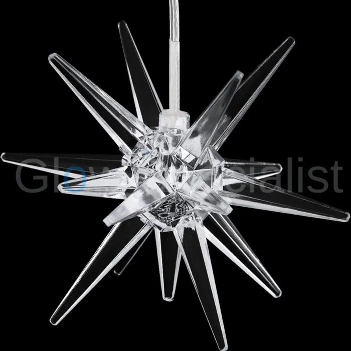 LIGHT CURTAIN WITH 7 ACRYLIC LED STARS - COLORCHANGING - IP44