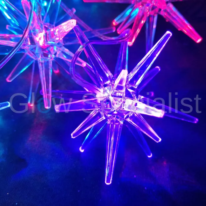 LICHTGORDIJN MET 7 ACRYL LED STERREN - COLORCHANGING - IP44