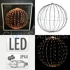 LIGHT BALL WITH 240 LED AND TIMER - 40 CM - EXTRA WARM WHITE