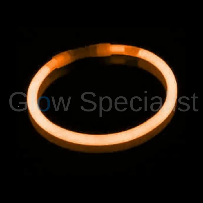 Glow Specialist ORANGE GLOW BRACELETS - 1 TUBE - 100 PIECES