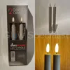 Simuflame LED SIMUFLAME CANDLES WITH REMOTE CONTROL - GREY - SET OF 2