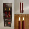 Simuflame LED SIMUFLAME CANDLES WITH REMOTE CONTROL - DELUXE FLAME - RED - SET OF 2