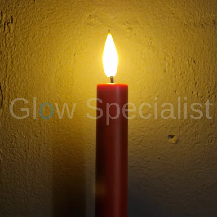Simuflame LED SIMUFLAME KAARSEN MET AFSTANDSBEDIENING - DELUXE FLAME - ROOD - SET VAN 2