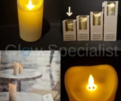 MovinFlame MOVINFLAME OUTDOOR LED CANDLE - WITH TIMER AND REMOTE CONTROL - IVOOR -15 CM - IP44