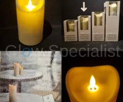 MovinFlame MOVINFLAME OUTDOOR LED CANDLE - WITH TIMER AND REMOTE CONTROL - IVOOR -20 CM - IP44