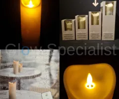 MovinFlame MOVINFLAME OUTDOOR LED CANDLE - WITH TIMER AND REMOTE CONTROL - IVOOR -24 CM opy