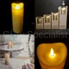 MovinFlame MOVINFLAME OUTDOOR LED CANDLE - WITH TIMER AND REMOTE CONTROL - IVOOR -32 CM