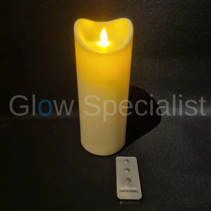 MovinFlame MOVINFLAME LED KAARS VOOR BUITEN - MET TIMER EN AFSTANDSBEDIENING - IVOOR - 32 CM
