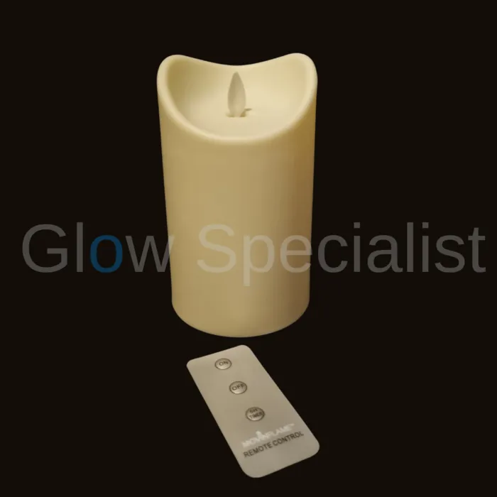MovinFlame MOVINFLAME LED KAARS VOOR BUITEN - MET TIMER EN AFSTANDSBEDIENING - IVOOR - 20 CM