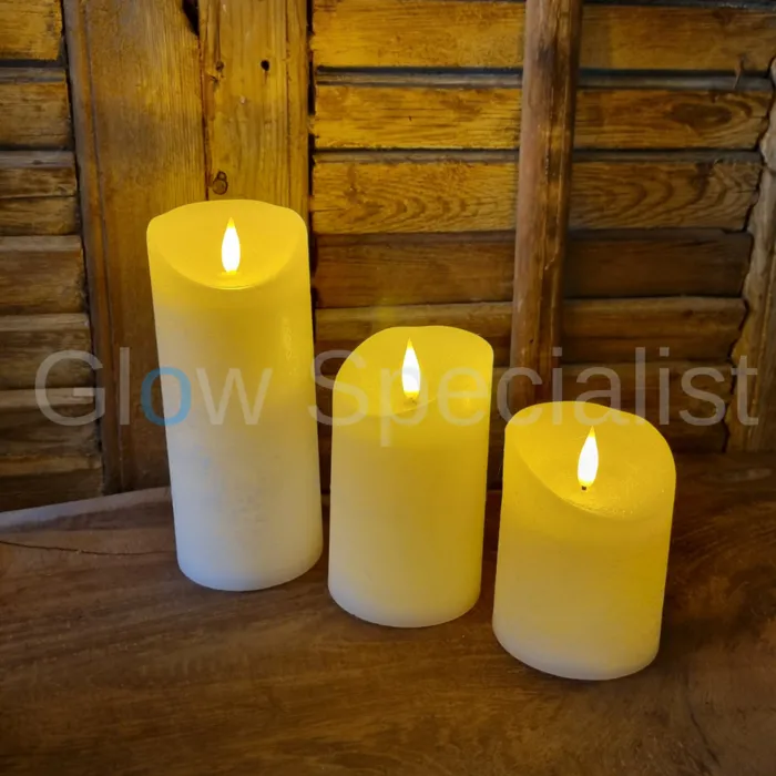 Simuflame SIMUFLAME LED KAARSEN  - SET VAN 3 - MET TIMER EN AFSTANDSBEDIENING - Ø 7,5CM