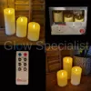 Simuflame SIMUFLAME LED CANDLES - SET OF 3 - WITH TIMER AND REMOTE CONTROL - Ø 7,5CM