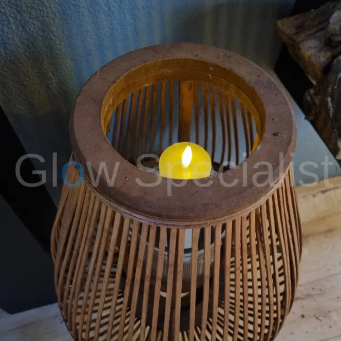 Simuflame SIMUFLAME  CATHEDRAL PILLAR LED CANDLE - 20 CM X Ø 5 CM - WITH REMOTE CONTROL AND TIMER - IN LUXURY GIFT BOX