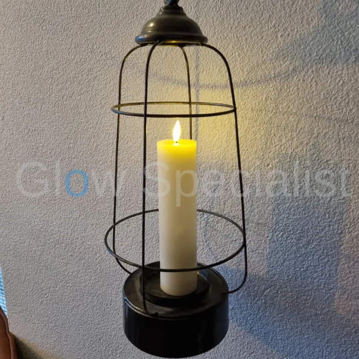 Simuflame SIMUFLAME  CATHEDRAL PILLAR LED CANDLE - 20 CM X Ø 5 CM - WITH REMOTE CONTROL AND TIMER - IN LUXURY GIFT BOX
